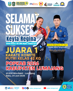 SMK Negeri Tempursari Kembali Torehkan Prestasi di Ajang POPKAB Lumajang 2026