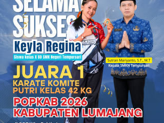 SMK Negeri Tempursari Kembali Torehkan Prestasi di Ajang POPKAB Lumajang 2026
