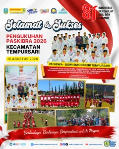 26 Siswa SMK Negeri Tempursari Siap Mengemban Amanah sebagai Paskibra Kecamatan Tempursari Tahun 2026
