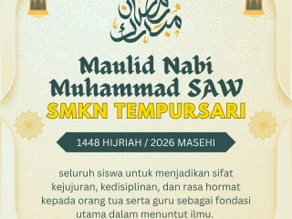 Lantunan Sholawat Bergema di Halaman SMKN Tempursari, Peringatan Maulid Nabi 1448 H Berlangsung Khidmat